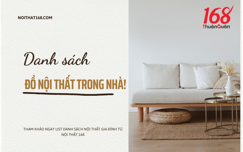 Danh sách nội thất trong nhà