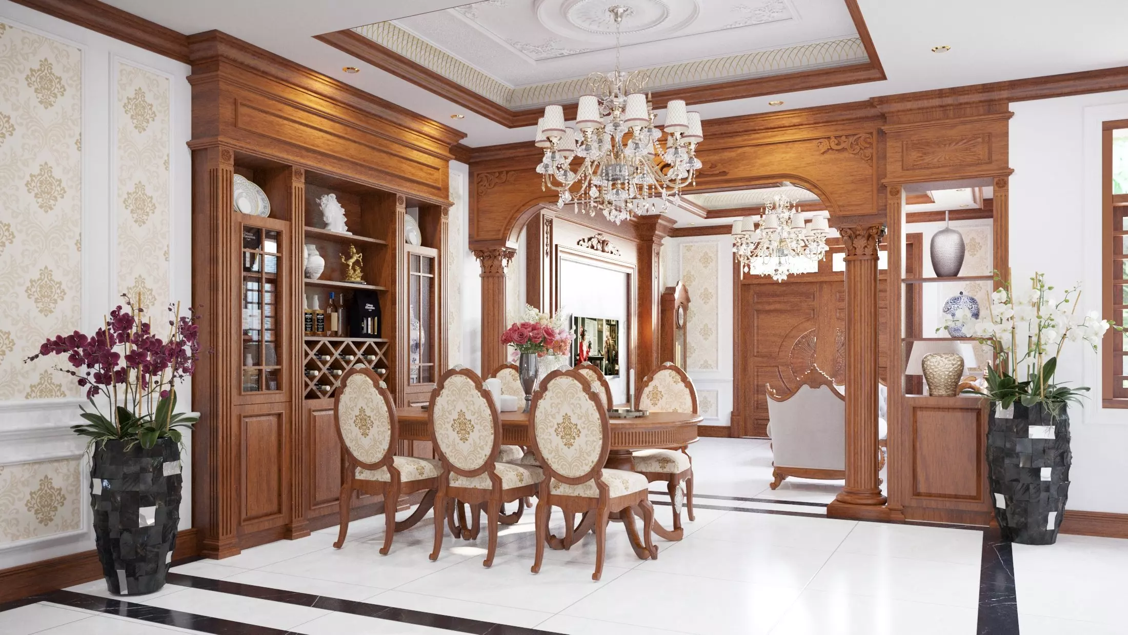 nội thất tân cổ điển tự nhiên