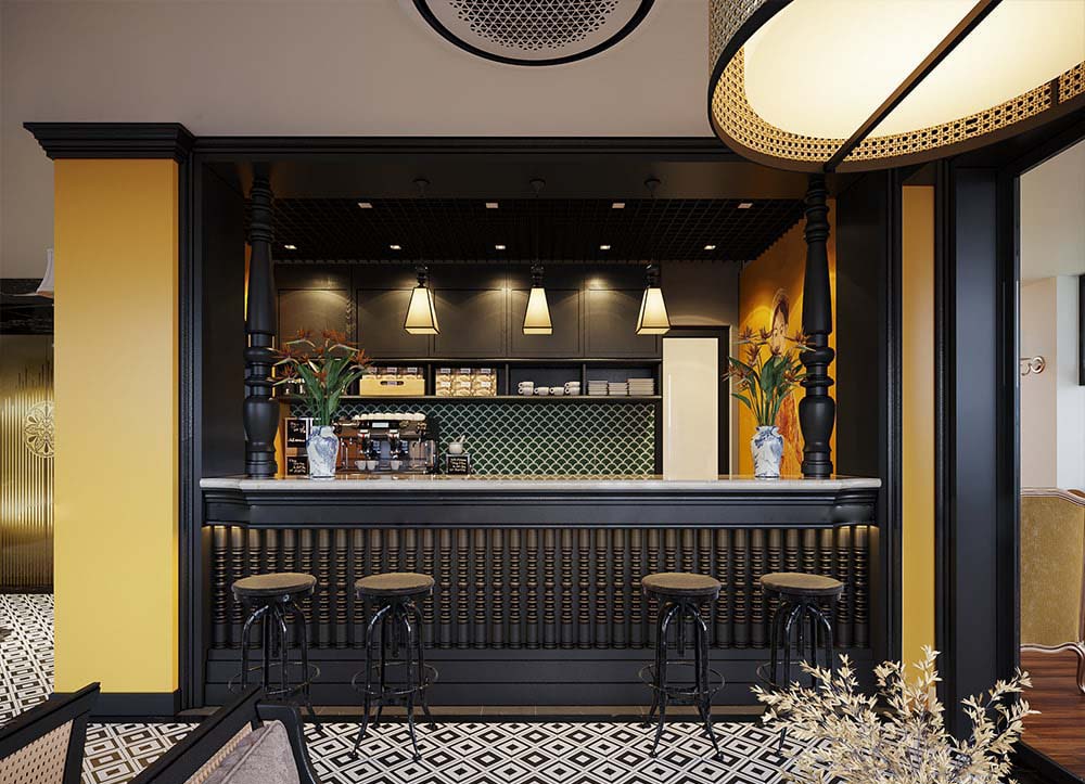 Nhà Hàng, Quán Cafe, Khách Sạn phong cách Indochine