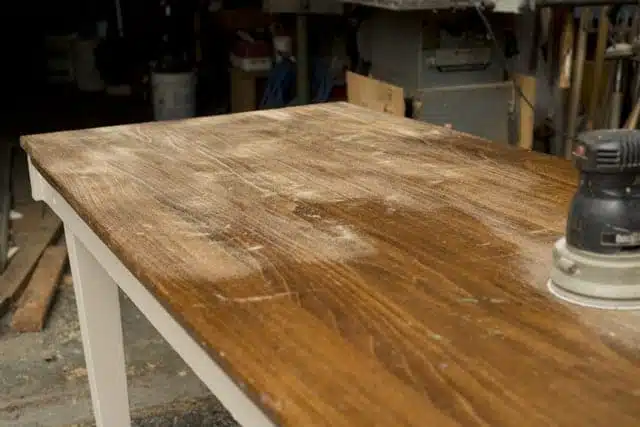 Sanding wood before staining