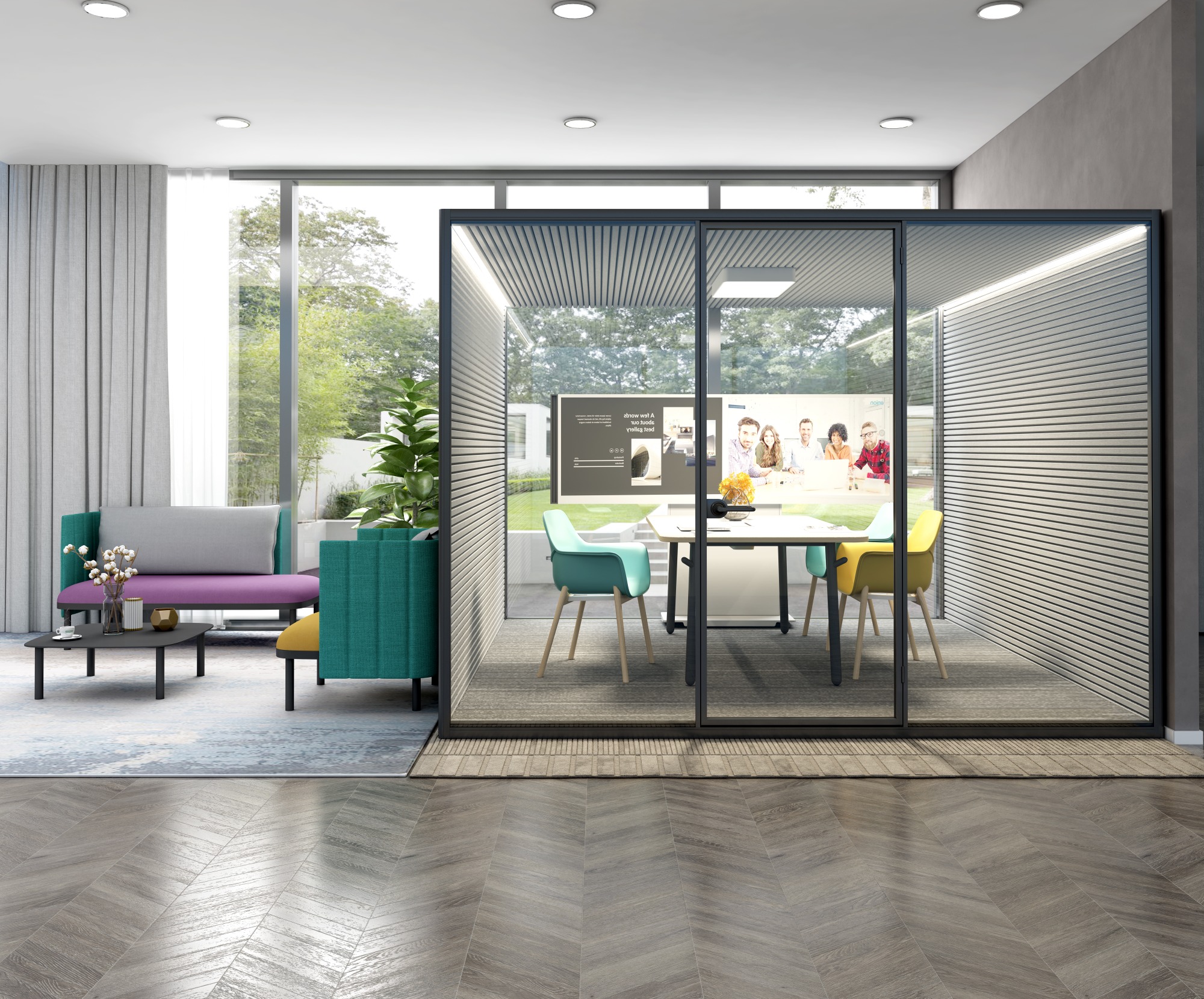 small meeting room design natural light