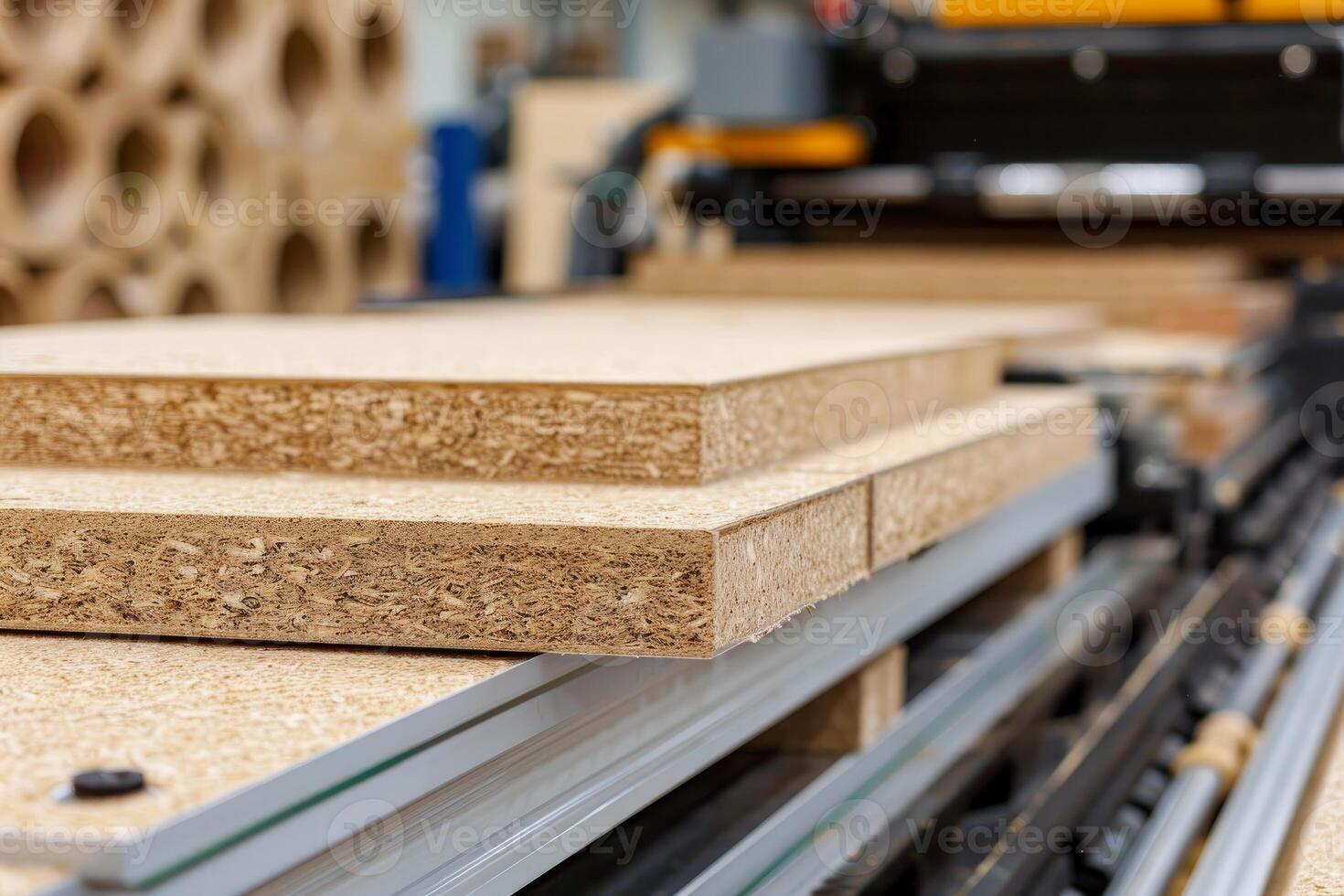 particle board sheet close up