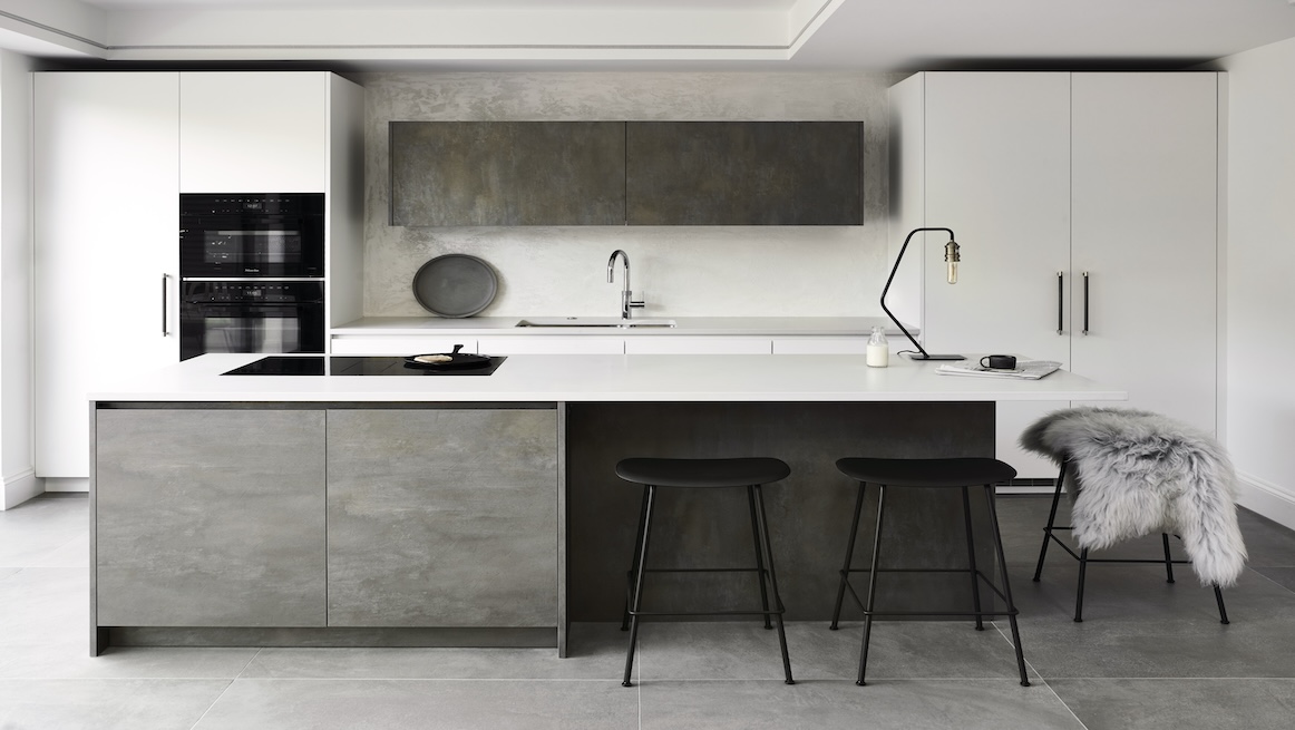 black white minimalist kitchen