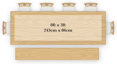 dining table for 8 size dimensions