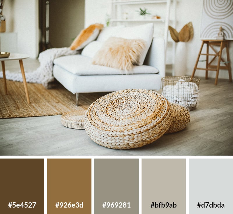 neutral color palette interior beige wood