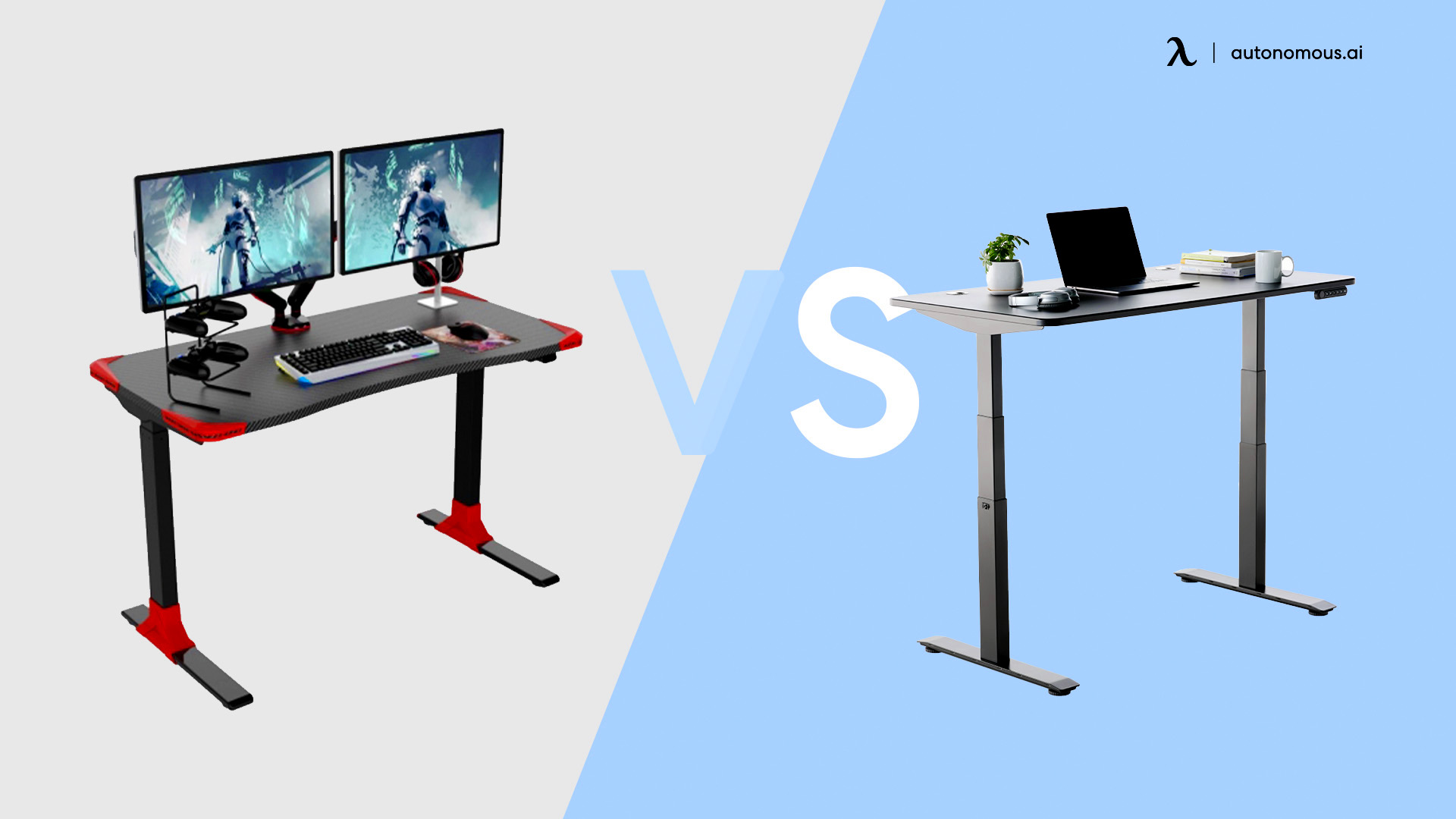 How does an L-shaped gaming desk differ from an office desk?