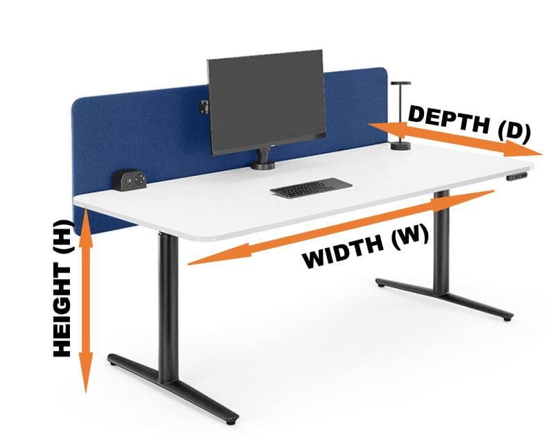 ergonomic desk dimensions chart
